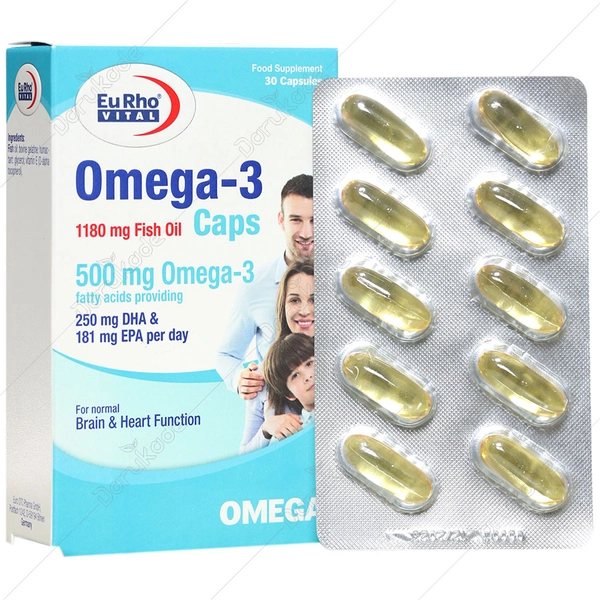 کپسول امگا 3 یوروویتال 1180 میلی گرم
